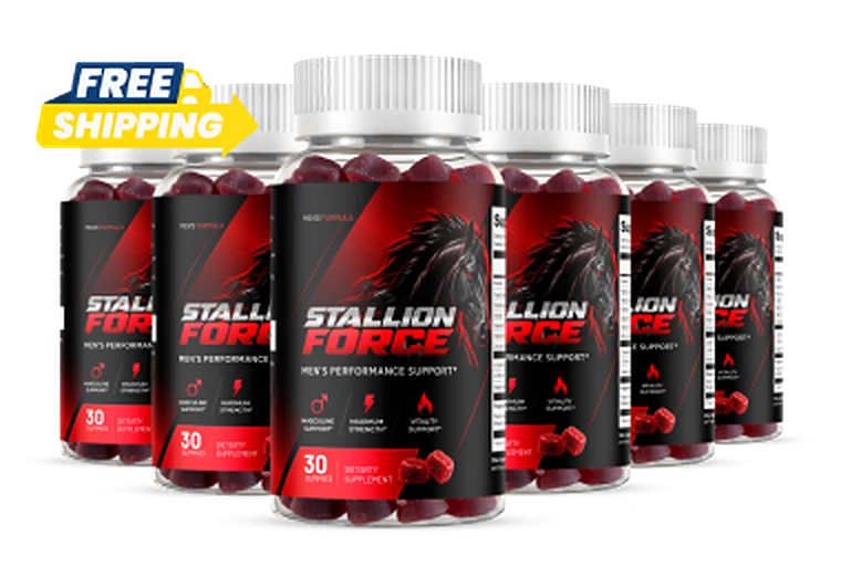 6 bottles of Stallion Force natural daily men's gummy
